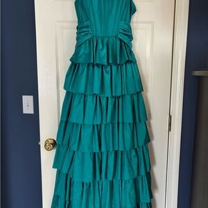 Stacees Teal Gown for Celebrations